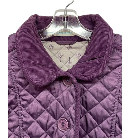 Cuddledown Quilted Deep Purple Coat Size Large (L) - Picture 3 of 8